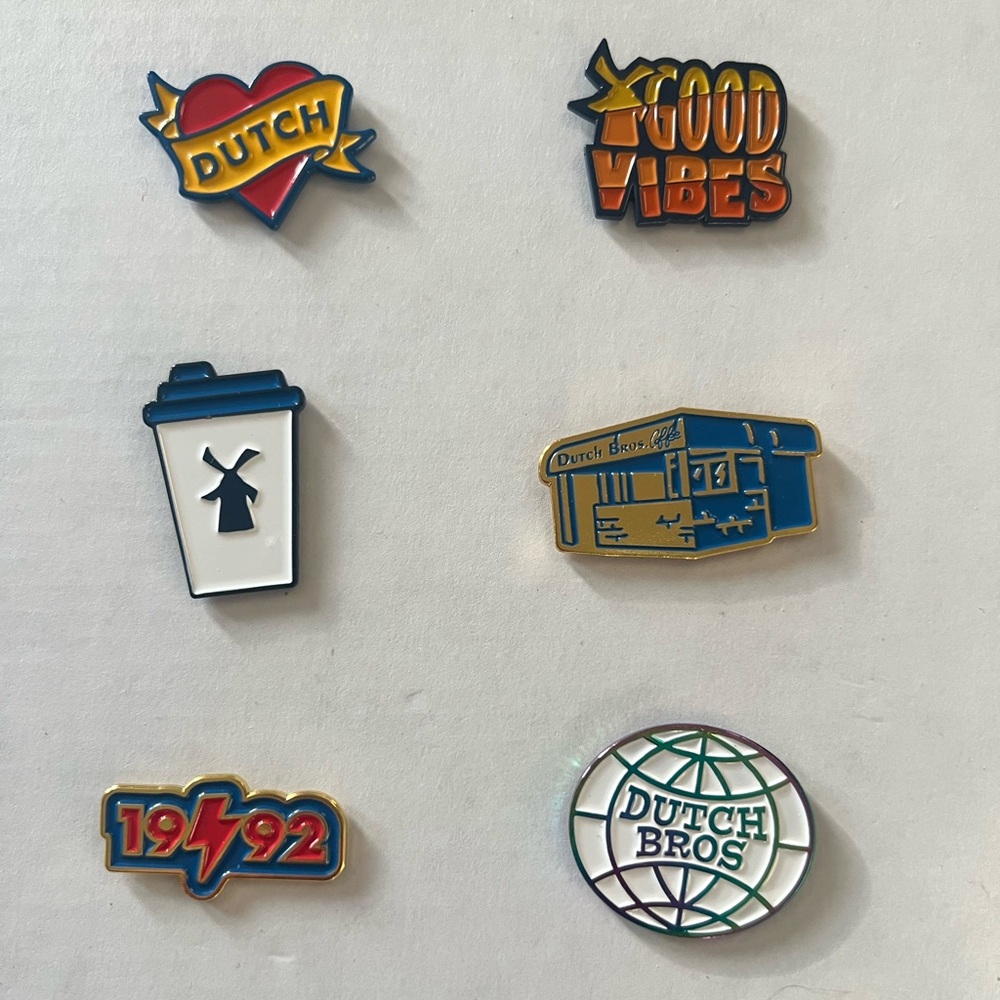 Dutch Bros Promo Pins - Set of 6